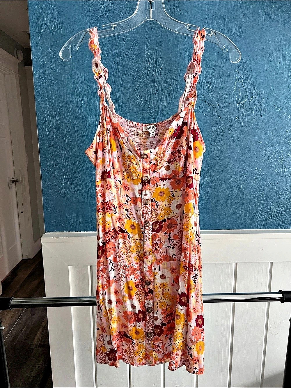 As U Wish Floral Mini Dress in Pink & Yellow